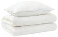Duvet et ensemble d'oreillers 2 pièces 152x203 cm 4 saisons 300 GSM Laine