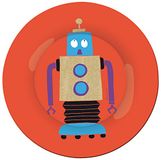 Robot AR920J dessertbord glinsterende diameter, 20 cm, rood
