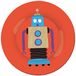 Robot AR920J dessertbord glinsterende diameter, 20 cm, rood