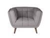 BERYL Fauteuil en tissu gris foncé