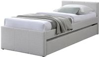 Vente-unique Bedframe stof beige 90 x 190 cm