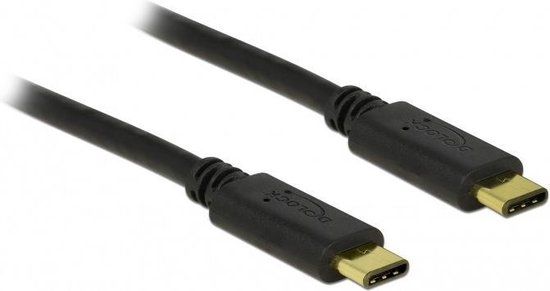 Delock USB-C naar USB-C Kabel - 1m - Zwart