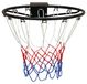 Panier de basket 45 cm - Avec filet et fixation murale - Intérieur et extérieur - Noir