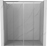 Mexen Rox porte de douche coulissante 200 cm, verre transparent, traitement anticalcaire, porte seule, chrome