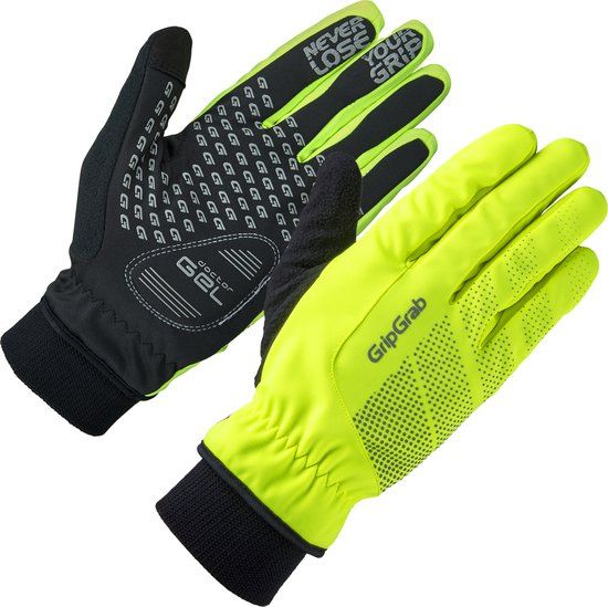 GripGrab Ride Hi-Vis Windproof Winter Fietshandschoenen - Geel Hi-Vis - XS