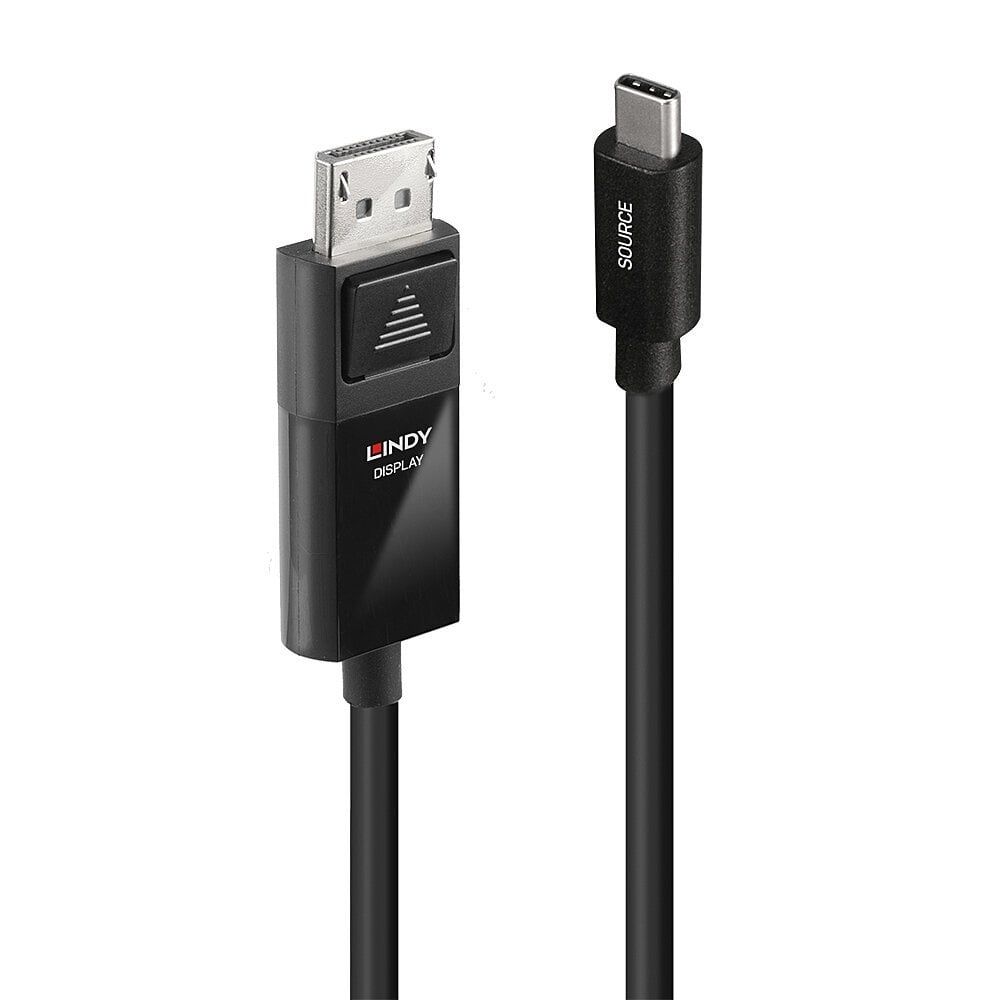 Lindy 43341 video kabel adapter 1 m USB Type-C DisplayPort Zwart