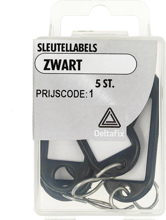 Deltafix Sleutellabels Zwart 5 stuks