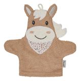 Sterntaler 7222424 Wasdoekje/Washandje Bruin, Wit Katoen