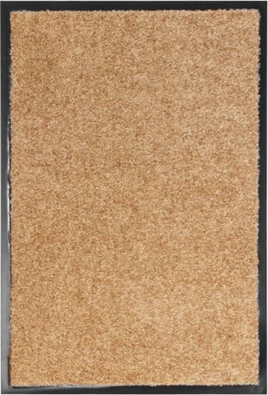 vidaXL Deurmat - wasbaar - 40x60 cm - Crème