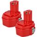 Vhbw - 2x Batterie Compatible Avec Makita 6281dwpe, 6281d, 6280dwae, 6333d, 6280dwale, 6280d, 6271dwae Outil Électrique (3000 mAh, NiMH, 14,4 V)
