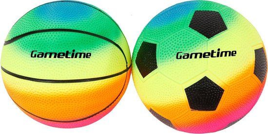 Gametime Mini Sportballenset Junior 10 Cm Pvc 2-delig - Multicolor