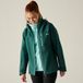 Regatta Birchdale II Dames Jas Groen Polyester Waterdicht Ademend Met Capuchon Maat 40