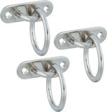 AMIG Oogplaat met aanlegring - 3 stuks - RVS - Zilver