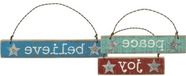 Merkloos Wan GmbH Houten Kerst Ornament - Kerstdecoratie Set - 3 Delig - Multicolor