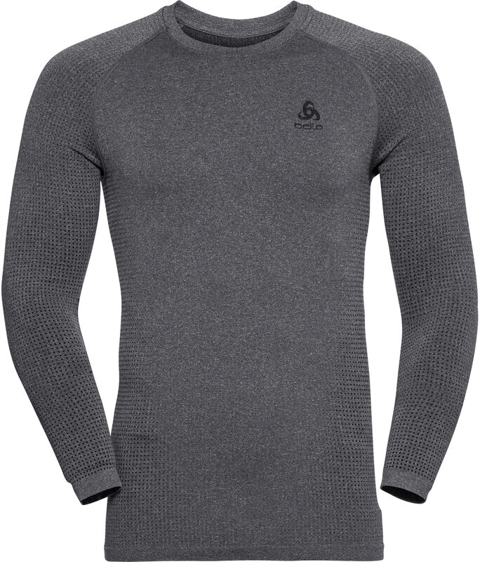 ODLO Performance Warm Eco Crew Neck Longsleeve Heren, grey melange/black M 2020 Onderhemden