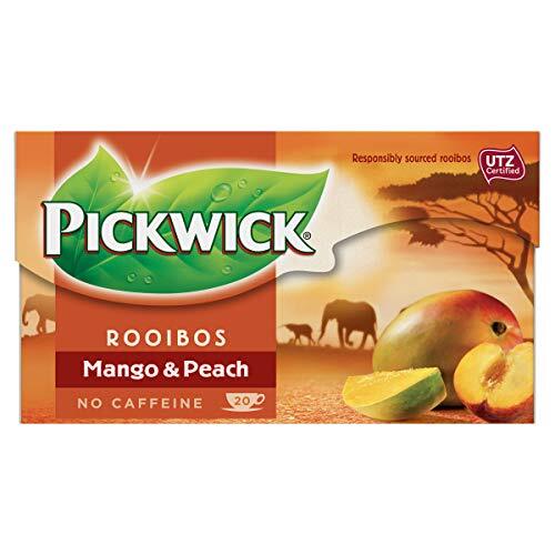 Pickwick Rooibos Thee Mango Perzik (240 Theezakjes, 100% Natuurlijk, Cafeïnevrije Thee, UTZ Gecertificeerd), 12 x 20 Zakjes