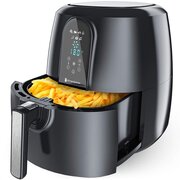 KitchenBrothers Airfryer - XXL Hetelucht Friteuse - 1890W - 7,2L - Kookboek - Zwart