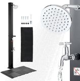 VEVOT VEVOR Solardouche 35L, Tuindouche 2160 MM, Buitendouche met Voetplaat en Voetkraan, Zwembaddouche met Warm- en Koudwaterregeling, Campingdouche voor Tuin, Zwembad, Strandzwembad, Zwart