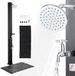 VEVOT VEVOR Solardouche 35L, Tuindouche 2160 MM, Buitendouche met Voetplaat en Voetkraan, Zwembaddouche met Warm- en Koudwaterregeling, Campingdouche voor Tuin, Zwembad, Strandzwembad, Zwart