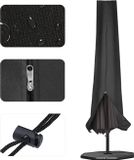 Merkloos Famanu Parasolhoes - Hoes voor parasol - Bescherming tuinmeubelen - Waterdicht 600D Oxford - 190x25/50 cm - Zwart