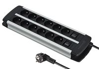 Electraline 35447 Alu-Line stekkerdoos met 12 stopcontacten