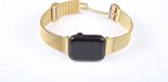 By Qubix - Milanese Apple Watch Bandje - Goud - 44mm/45mm/46mm/49mm