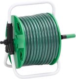 vidaXL Slanghaspel met slangkoppelset 0,5" 30 m vrijstaand PVC groen
