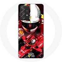 Maniacase Etui voor Samsung Galaxy A52 Formule 1 Sebastian Vettel F1 Rood