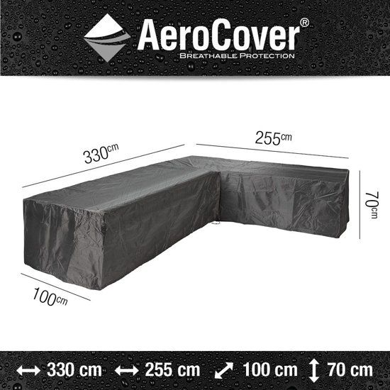 AeroCover loungesethoes 330x255x100xH70 R - antraciet