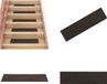 vidaXL Trapmatten zelfklevend 15 stuks 76x20 cm donkerbruin rechthoekig