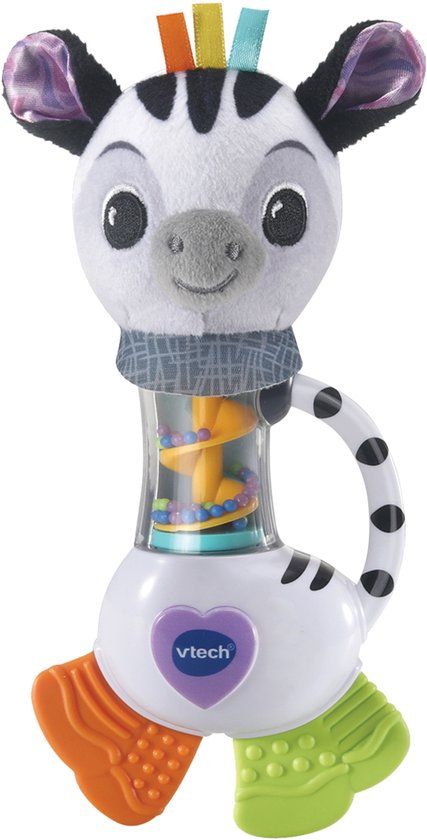 VTech Baby Dierenvriendjes Rammelaar Zebra - Educatief Baby Speelgoed - Rammelaar - Vanaf 3 Maanden