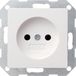 GIRA Systeem 55 Wandcontactdoos ZONDER randaarde inbouw 1V Zuiver wit 448003