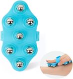 oCreon Massagehandschoen met bolletjes - Rollerhandschoen voor lichaamsmassage, draagbare massager voor het lichaam, massage roller, voor spierontspanning, afslankmassage