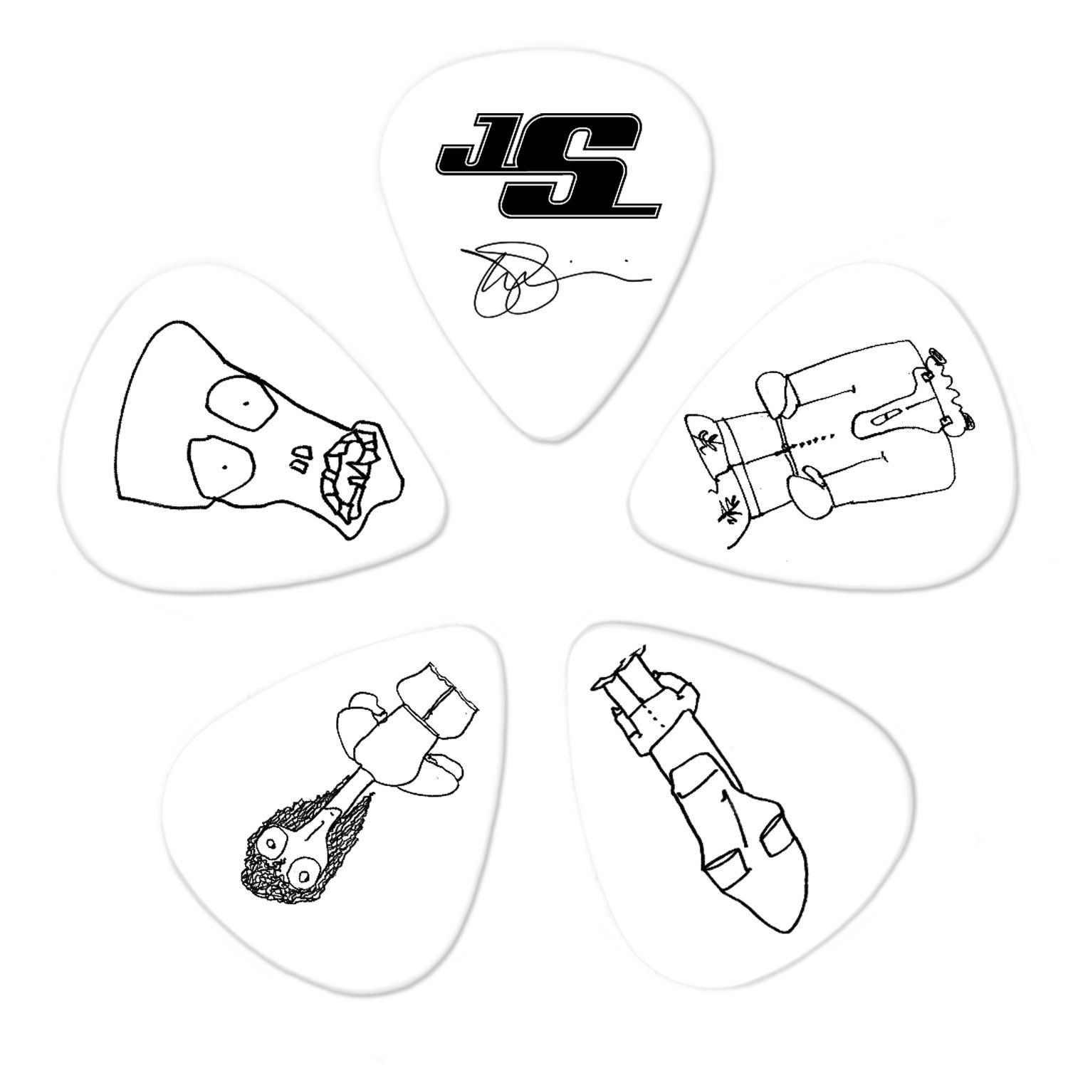 Planet Waves 1CWH4-10JS - Plectrums - 10 stuks - Zwart/Wit