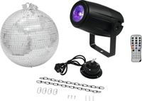 EUROLITE Discobal - Spiegelbol - Discobol 30cm with motor + LED PST-5 QCL Spot bk