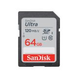 SanDisk Ultra SDXC 64GB - 120 MB/s - Class 10