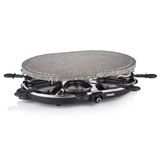 Princess 162720 Raclette Grill - 8 Person Oval Stone Grill with Adjustable Thermostat