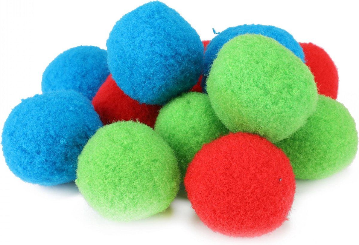 Toi-Toys Splashballen Foam - Blauw/rood/groen - 12 Stuks