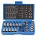 Merkloos Bitset dopsleutelset - Torx - 34-delig - Cr-v en S2-staal - E4 tot E20