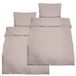 Beautissu Set van 2 dekbedovertrek tweepersoons Julie – katoen beddengoed Renforcé taupe – 2 stuks dekbedovertrekken 155x220 cm & 2 stuks kussensloop 80x80 cm