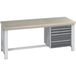 BOTT Werkbank met frame Cubio mpx - 4 lade - 2 m