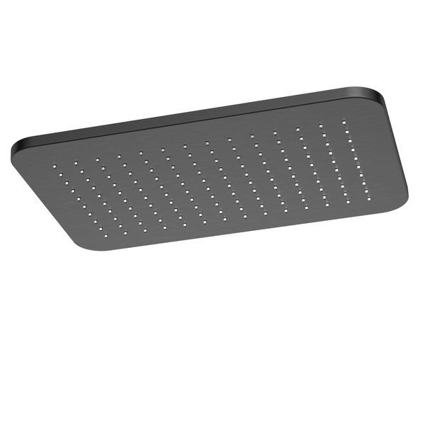 Hotbath Gal GL106 Hoofddouche Rechthoek 27 x 40 cm Geborsteld Gunmetal PVD