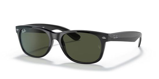 Ray-Ban RB2132 901L New Wayfarer Zonnebril - Zwart/Groen - Unisex
