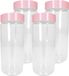 PLASTICFORTE Voorraadpot/bewaarpot - 4x - 650 ml - kunststof - oud roze - B7 x H18 cm