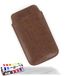 Etui MUZZANO Etui Wiko Ozzy [Le Sweep] [bruin] + 3 beschermfolies Set "UltraClear + stylus en reinigingsdoek Muzzano®