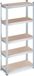 Merkloos Relaxdays Stellingkast - 150 x 70 x 30 cm - tot 750 kg - Verzinkt Staal - Steeksysteem