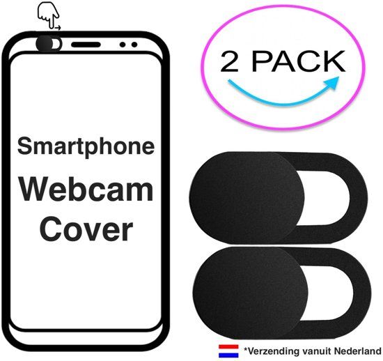 iMora 2x Webcam Cover iPhone S8 & S8 Plus Camera Privacy Bescherming 2 Pack Zwart