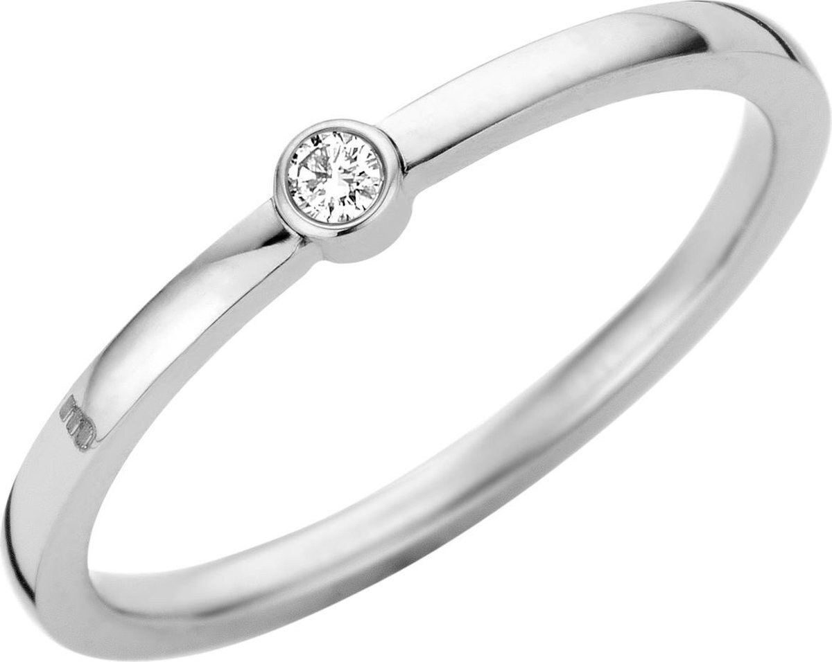 Melano friends mini cz ring - zilverkleurig - dames - maat 56