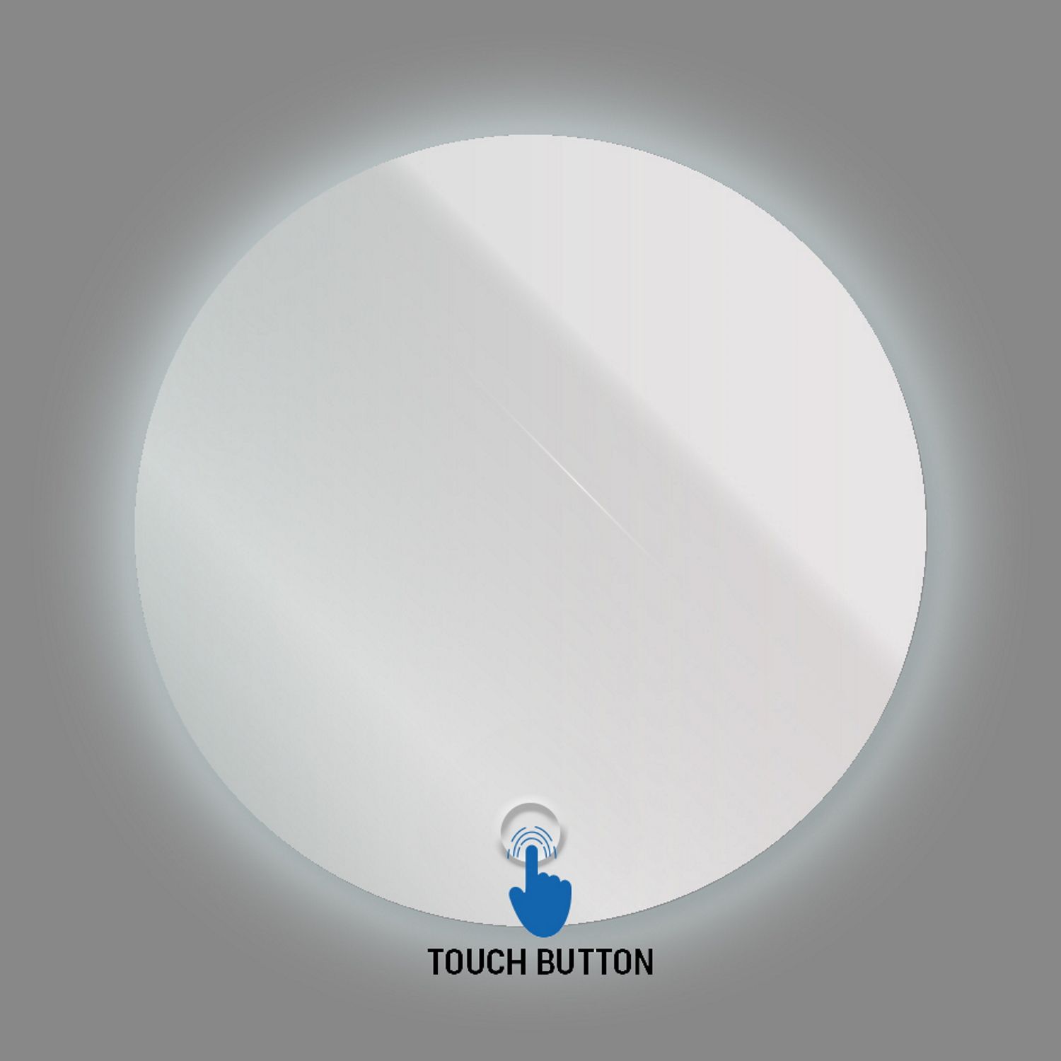 Boss & Wessing Omega - Ronde badkamerspiegel - 80 cm - Met verlichting