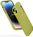 ShieldCase Backcover hoesje met pashouder - Geschikt voor iPhone 13 hoesje - Pasjeshouder shockproof case - Ruimte voor pasjes - Siliconen hoesje lichtgroen / groen